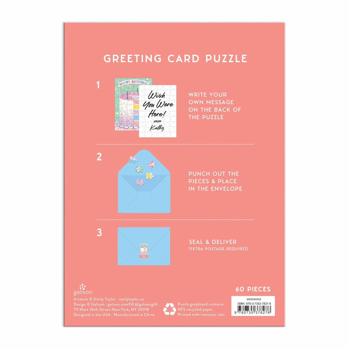 Confetti Birthday Cake 60 Piece Greeting Card Puzzle | Galison