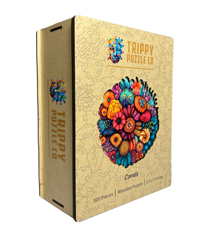 Coral Shaped 300 Piece Wooden Jigsaw Puzzle | Trippy Puzzle Co - Jigsaw Puzzles - The Puzzle Center