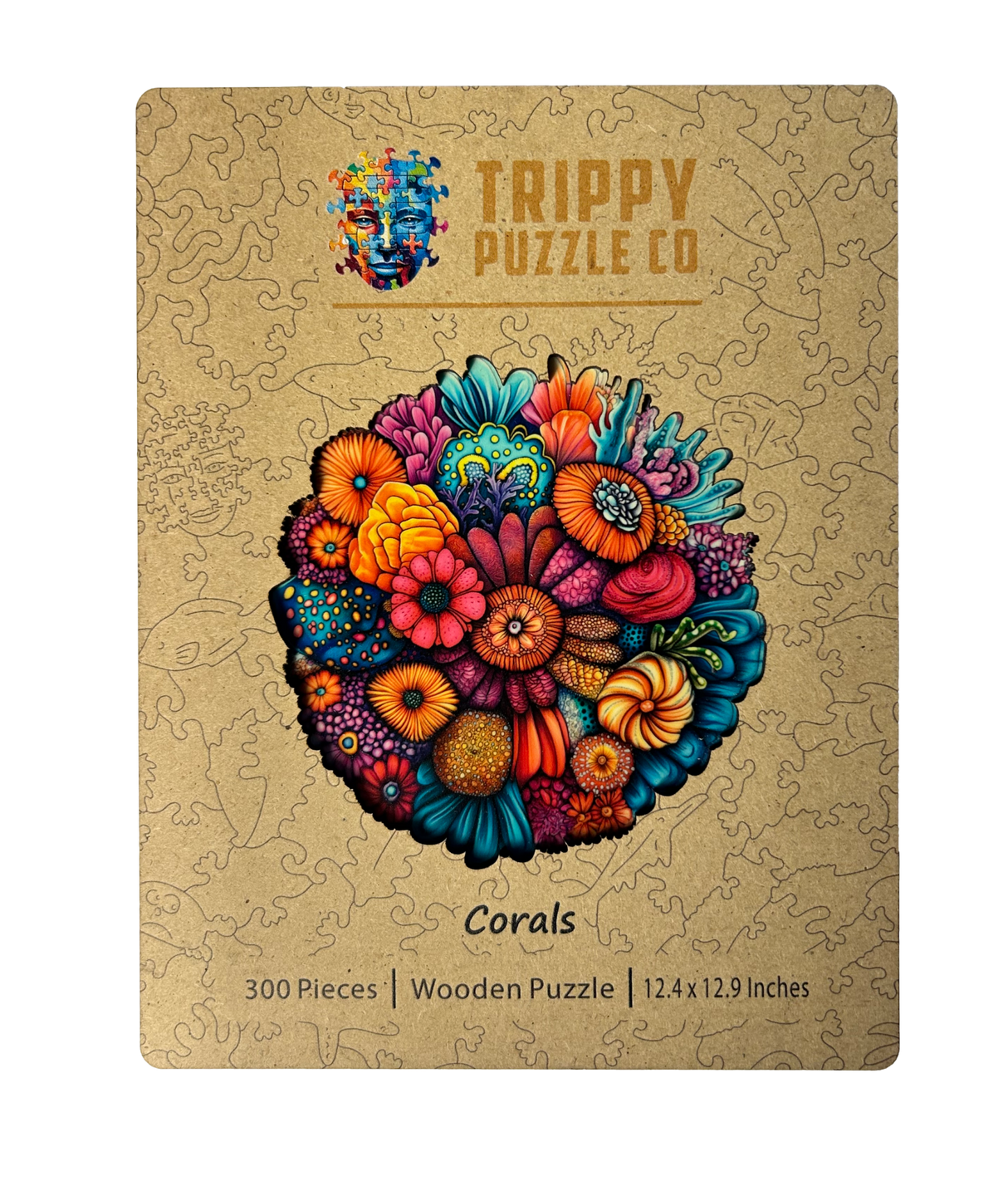 Coral Shaped 300 Piece Wooden Jigsaw Puzzle | Trippy Puzzle Co - Jigsaw Puzzles - The Puzzle Center