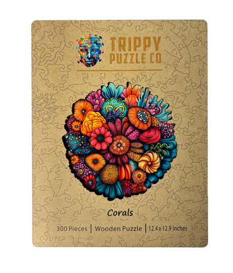 Coral Shaped 300 Piece Wooden Jigsaw Puzzle | Trippy Puzzle Co - Jigsaw Puzzles - The Puzzle Center