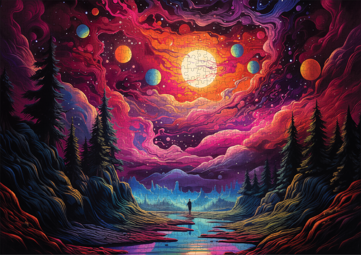 Cosmic Canvas 1000 Piece Jigsaw Puzzle | Trippy Puzzle Co - Jigsaw Puzzles - The Puzzle Center