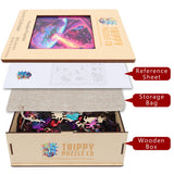 Cosmic Collision 300 Piece Wooden Jigsaw Puzzle | Trippy Puzzle Co - Jigsaw Puzzles - The Puzzle Center