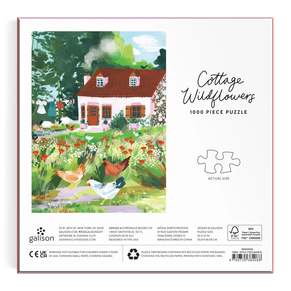 Cottage Wildflowers 1000 Piece Jigsaw Puzzle | Galison - Jigsaw Puzzles - The Puzzle Center