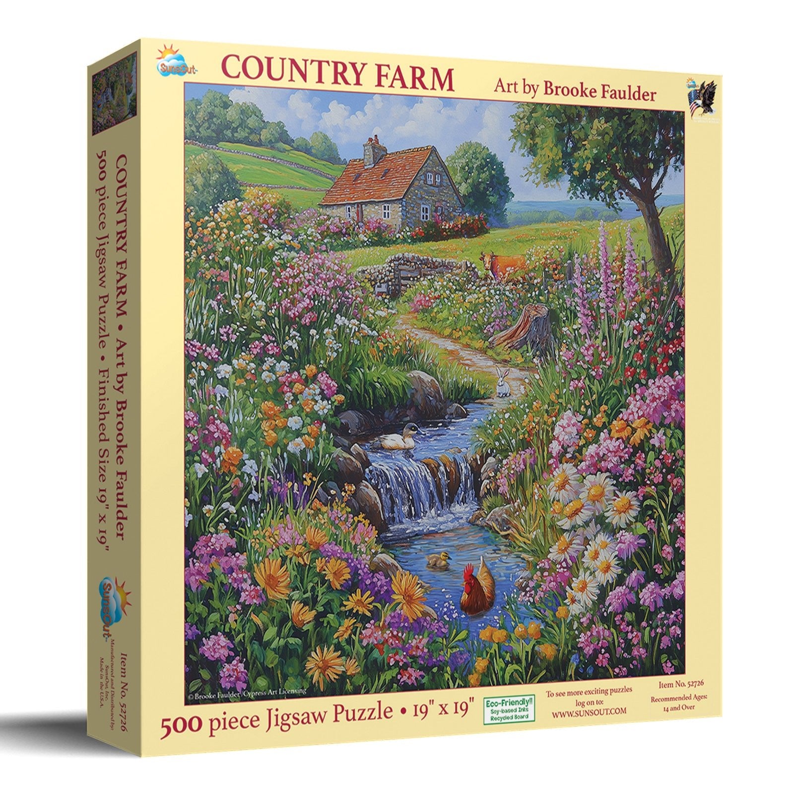 ベトナム刺繍絵　Lifestyle of the Countryside country-farm-500-piece-jigsaw-