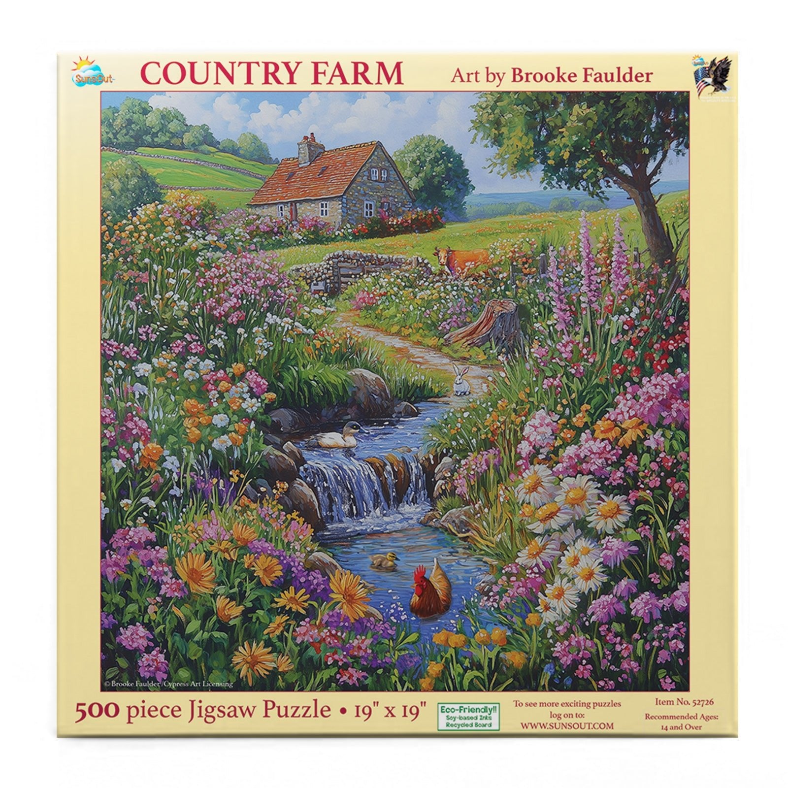 Country Farm Cottage Puzzle – SunsOut – The Puzzle Center