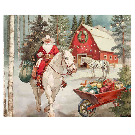 Cowboy Santa 500 Piece Jigsaw Puzzle | Springbok Puzzles - Jigsaw Puzzles - The Puzzle Center