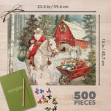 Cowboy Santa 500 Piece Jigsaw Puzzle | Springbok Puzzles