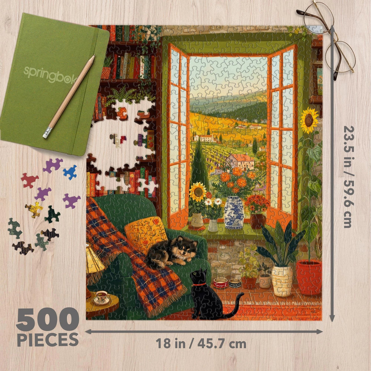 Cozy Fall Companions 500 Piece Jigsaw Puzzle | Springbok Puzzles - Jigsaw Puzzles - The Puzzle Center