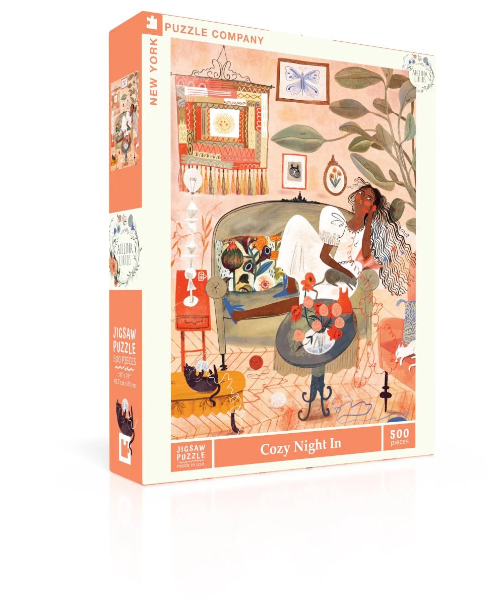 Cozy Night In 500 Piece Jigsaw Puzzle by New York Puzzle Company - New York Puzzle Company - Jigsaw Puzzles - The Puzzle Center