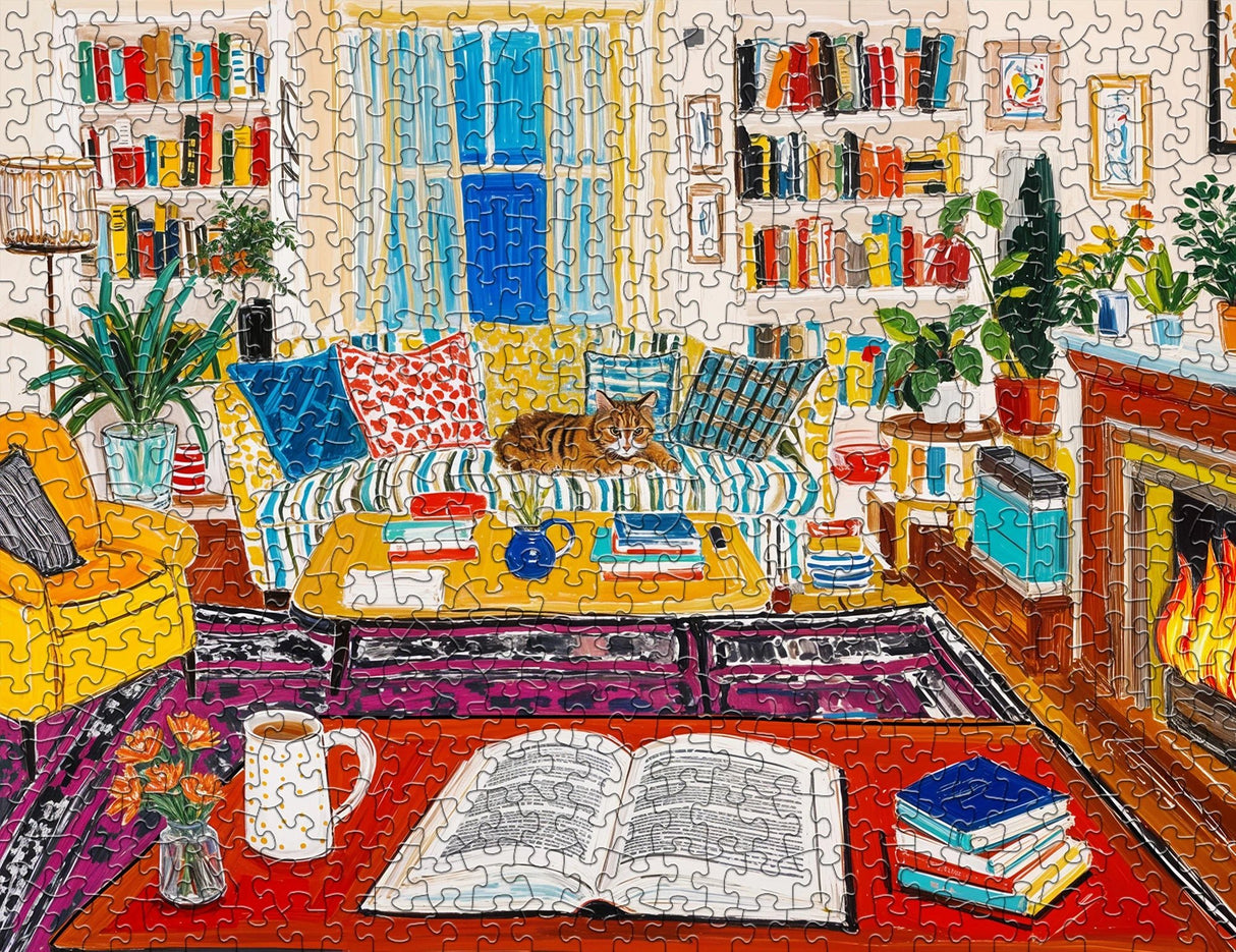 Cozy Reading Nook 500 Piece Jigsaw Puzzle | Springbok Puzzles - Jigsaw Puzzles - The Puzzle Center