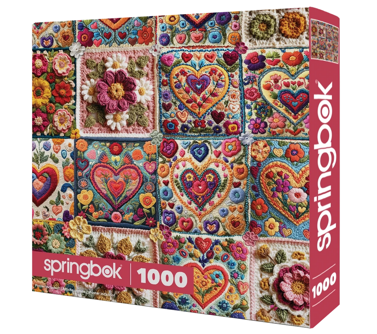 Crochet Hearts1000 Piece Jigsaw Puzzle | Springbok Puzzles - Jigsaw Puzzles - The Puzzle Center