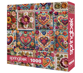 Crochet Hearts1000 Piece Jigsaw Puzzle | Springbok Puzzles - Jigsaw Puzzles - The Puzzle Center