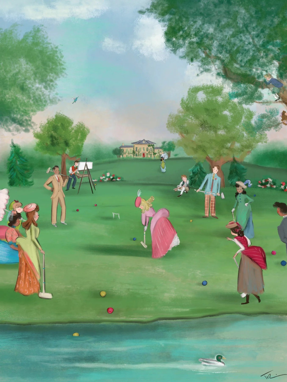 Croquet Afternoon 500 Piece Jigsaw Puzzle | New York Puzzle Company - Jigsaw Puzzles - The Puzzle Center
