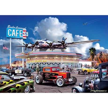 Cruisin' Route 66 Bomber Command Cafe 1000 Piece Puzzle | Masterpieces - Masterpieces Puzzles - Jigsaw Puzzles - The Puzzle Center