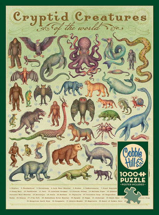 Cryptid Creatures 1000 Piece Jigsaw Puzzle | Cobble Hill - Jigsaw Puzzles - The Puzzle Center