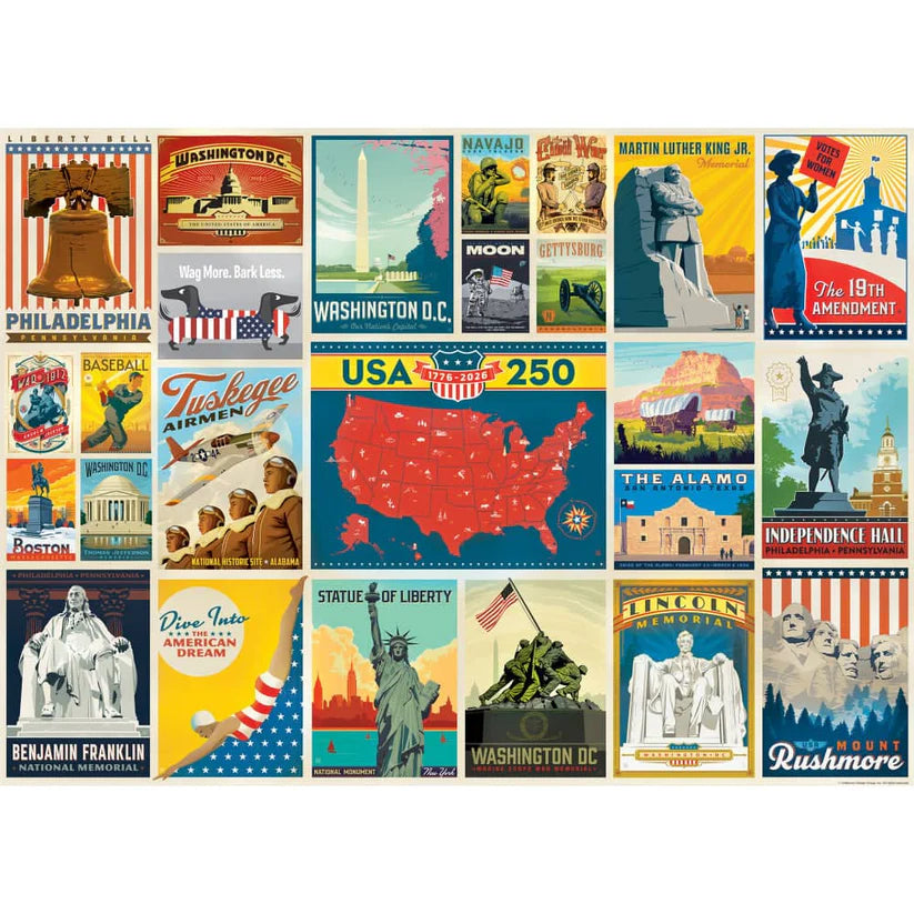 Vintage Posters - USA 250th Anniversary 1000 Piece Jigsaw Puzzle | Masterpieces