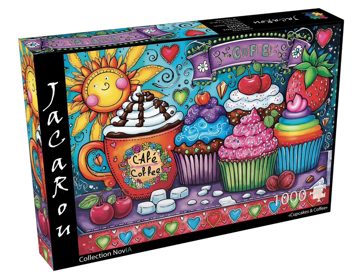 Cupcakes & Coffee 1000 Piece Jigsaw Puzzle | JaCaRou Puzzles - Jigsaw Puzzles - The Puzzle Center