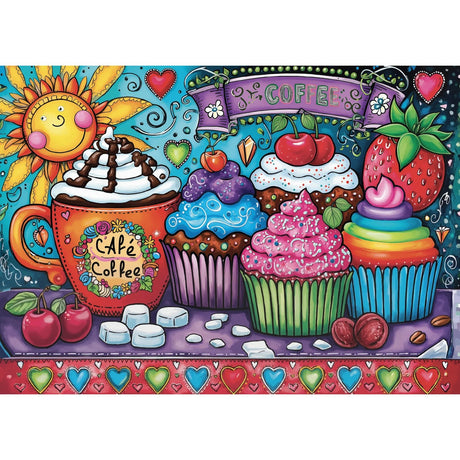Cupcakes & Coffee 1000 Piece Jigsaw Puzzle | JaCaRou Puzzles - Jigsaw Puzzles - The Puzzle Center