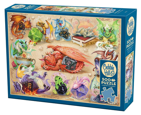 D20 Dragons 500 Piece Jigsaw Puzzle | Cobble Hill - Jigsaw Puzzles - The Puzzle Center