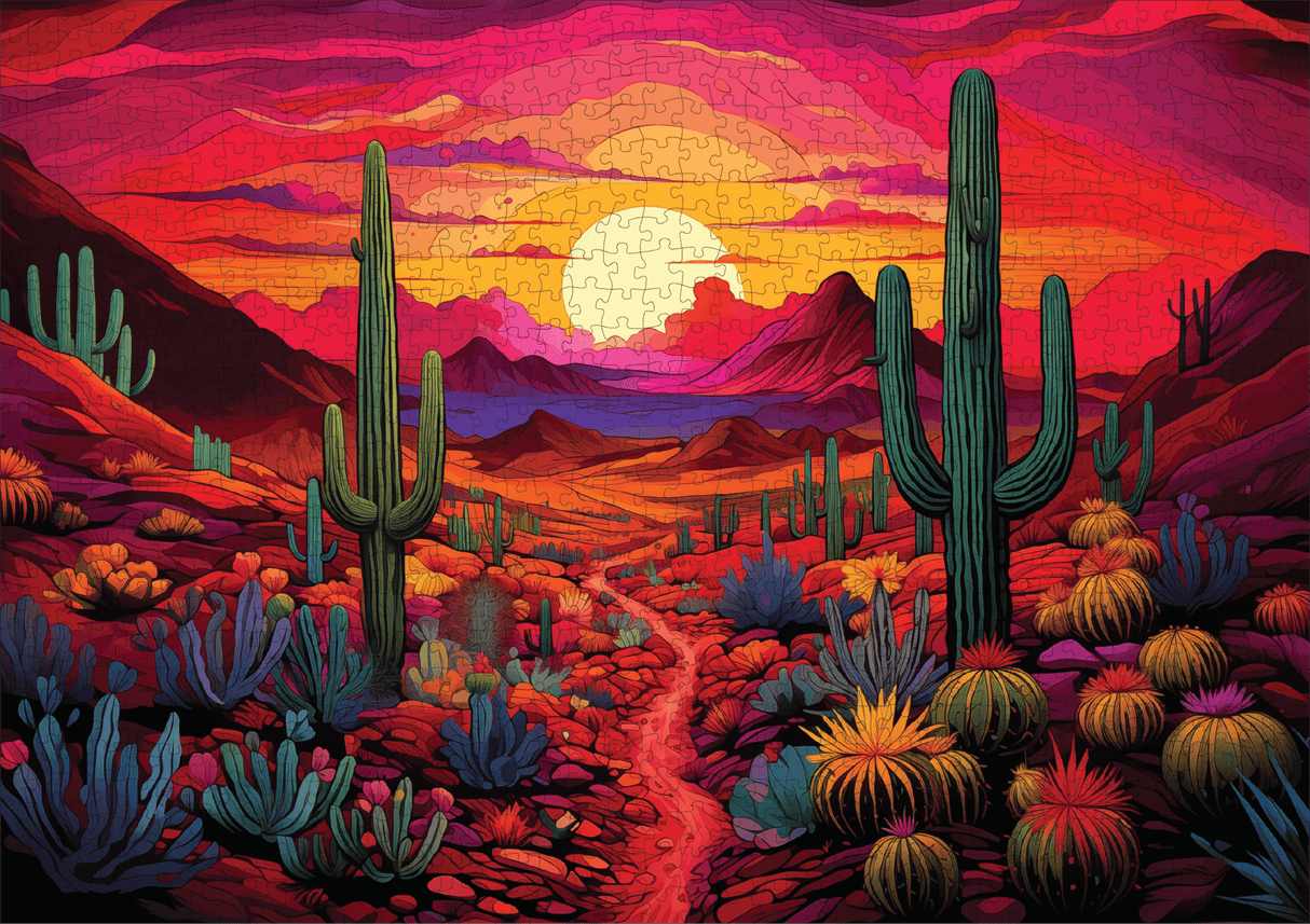 Desert Daze 1000 Piece Jigsaw Puzzle | Trippy Puzzle Co - Jigsaw Puzzles - The Puzzle Center
