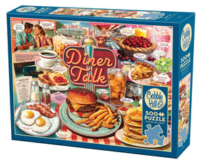 Diner Talk 500 Piece Jigsaw Puzzle | Cobble Hill - Jigsaw Puzzles - The Puzzle Center