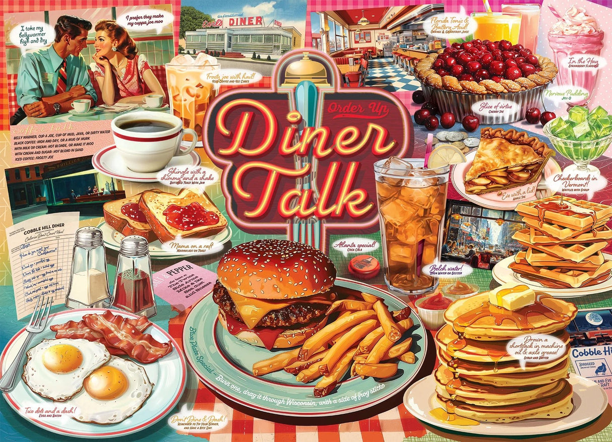 Diner Talk 500 Piece Jigsaw Puzzle | Cobble Hill - Jigsaw Puzzles - The Puzzle Center