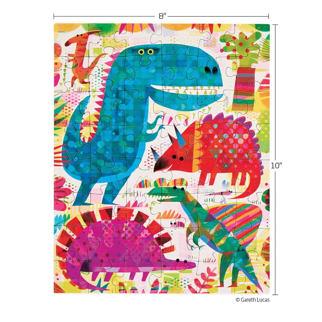 Dinosaur Day 48 Piece Mini Puzzle Snax | WerkShoppe - Mini Jigsaw Puzzles - The Puzzle Center