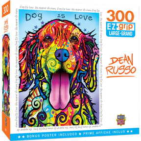 Dog is Love - Dean Russo 300 Piece EZ Grip Puzzle by MasterPieces Puzzles - Jigsaw Puzzles - The Puzzle Center -