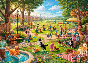 Dog Park Fun 1000 Piece Jigsaw Puzzle | Vermont Christmas Co - Jigsaw Puzzles - The Puzzle Center