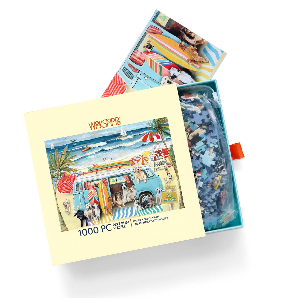 Doggie Surf School 1000 Piece Jigsaw Puzzle | WerkShoppe - Jigsaw Puzzle - The Puzzle Center