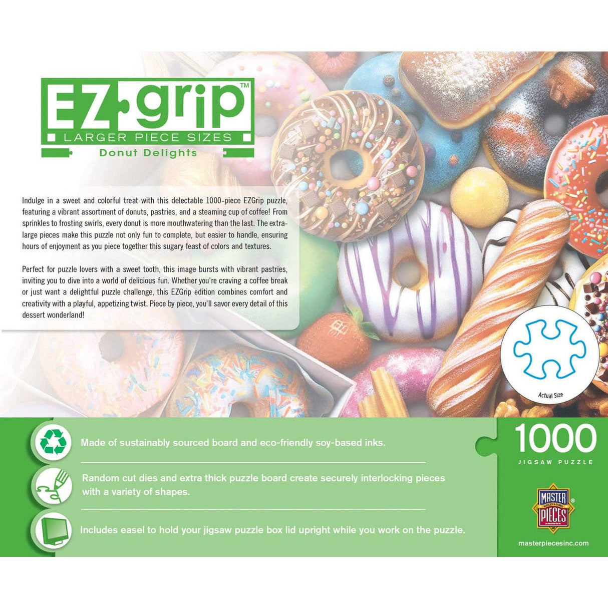 Donut Delights 1000 Piece EZ Grip Jigsaw Puzzle | Masterpieces Puzzles - Jigsaw Puzzles - The Puzzle Center