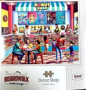 Donut Shop 500 Piece Jigsaw Puzzle by Boardwalk Puzzles - Boardwalk - Jigsaw Puzzles - The Puzzle Center