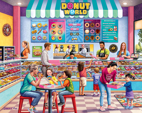 Donut Shop 500 Piece Jigsaw Puzzle by Boardwalk Puzzles - Boardwalk - Jigsaw Puzzles - The Puzzle Center