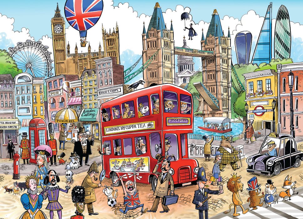 London Calling Doodletown 1000 pc Puzzle, Cobble Hill – The Puzzle