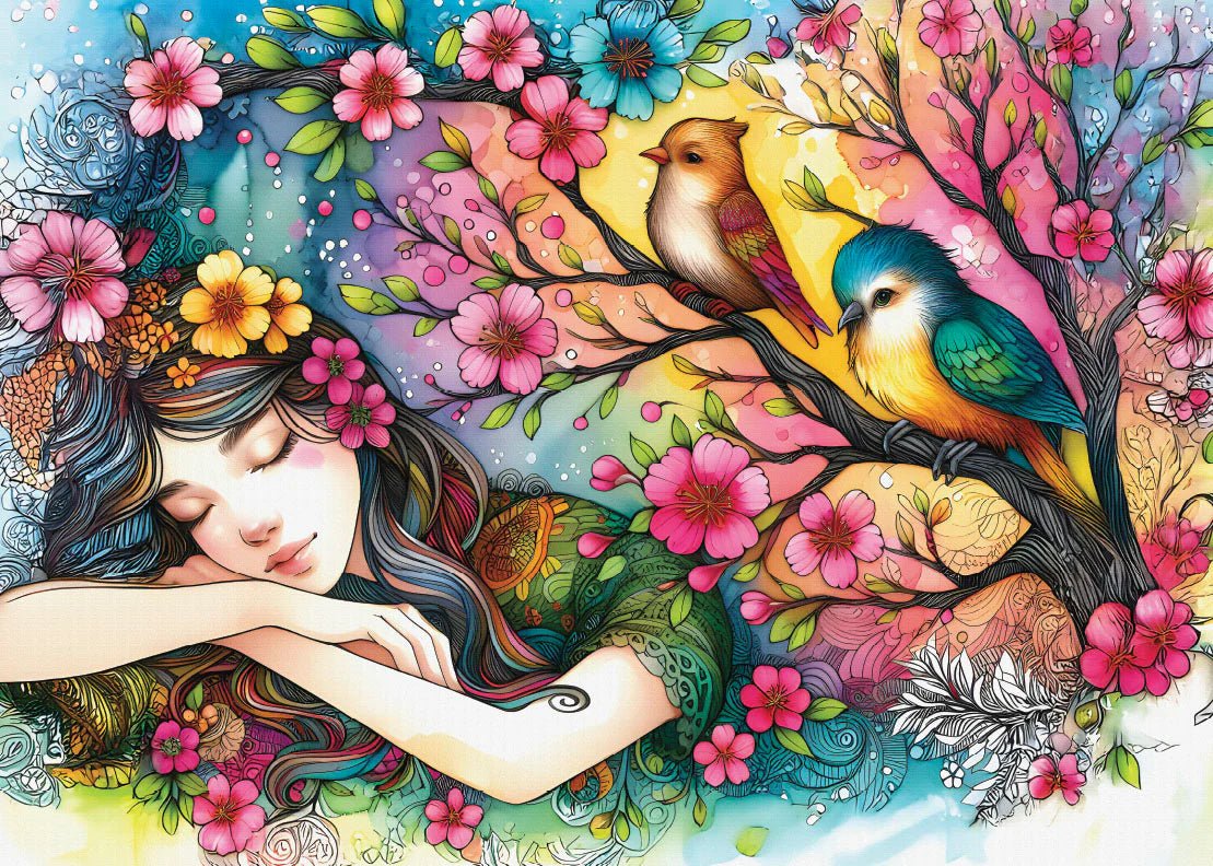Dreaming In Bloom 1000 Piece Jigsaw Puzzle | Delfy Puzzles - Jigsaw Puzzles - The Puzzle Center