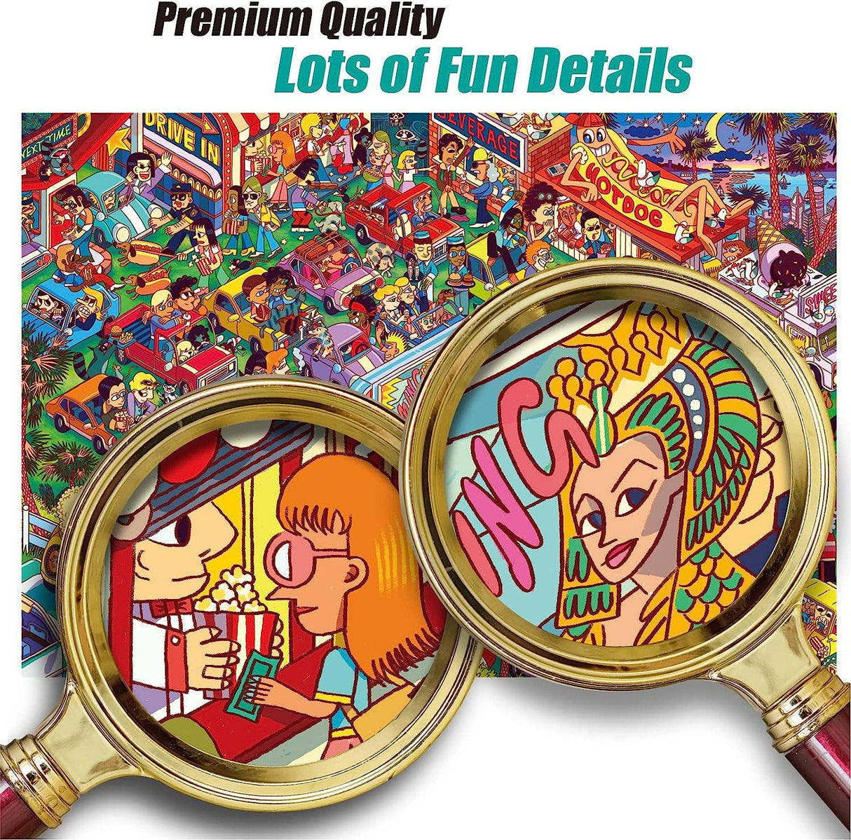 Drive-In Movie 1000 Piece Jigsaw Puzzle | Antelope Puzzle - Jigsaw Puzzles - The Puzzle Center