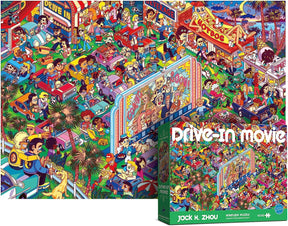 Drive-In Movie 1000 Piece Jigsaw Puzzle | Antelope Puzzle - Jigsaw Puzzles - The Puzzle Center