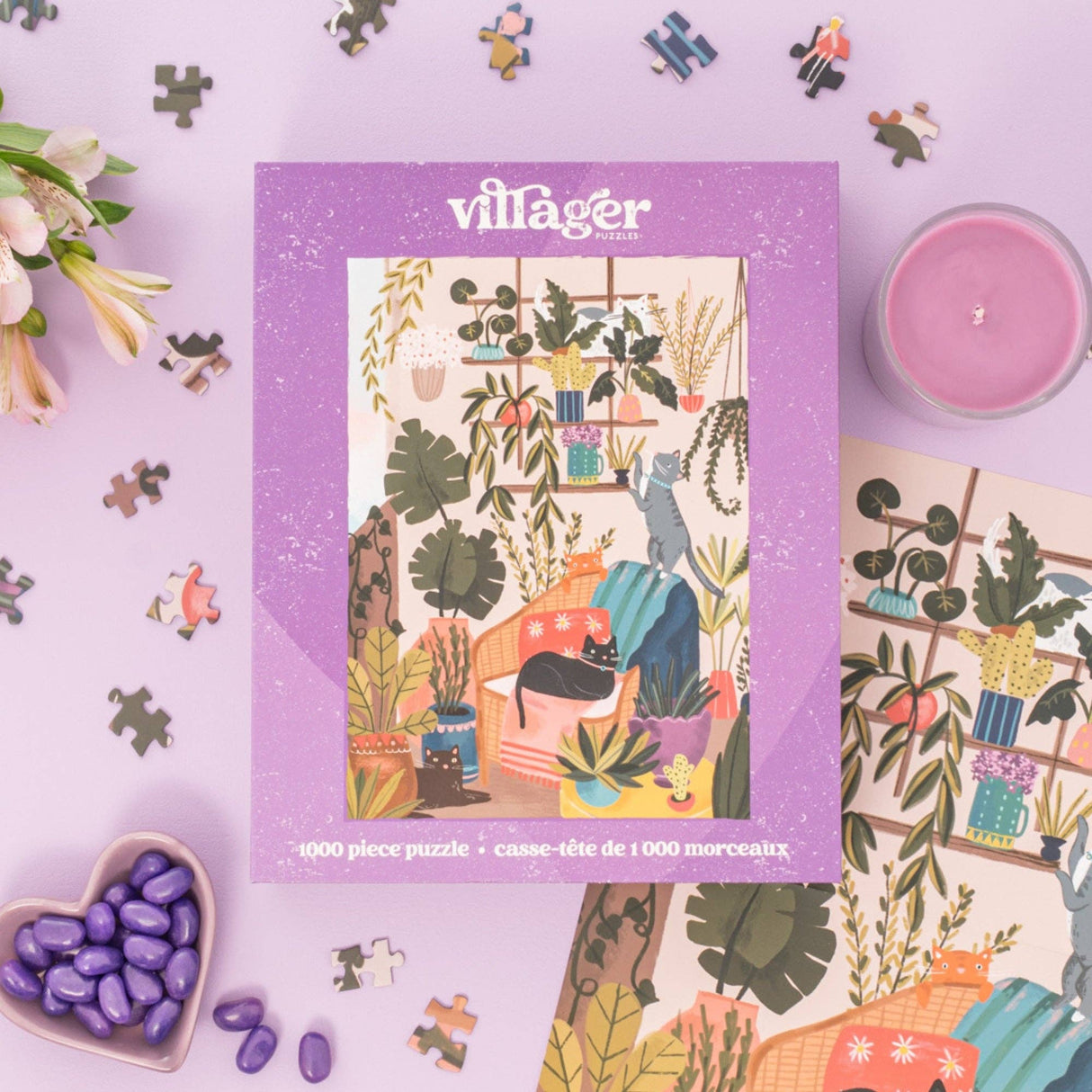 Balcony Cats 1000 Piece Jigsaw Puzzle | Villager Puzzles