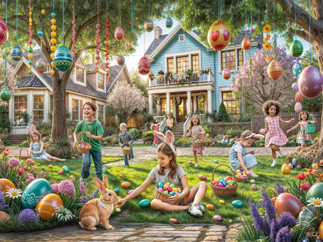 Easter Egg Hunt 550 Piece Jigsaw Puzzle | Vermont Christmas Co - Jigsaw Puzzles - The Puzzle Center