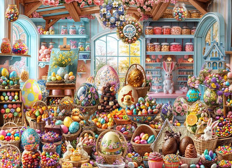 Easter Shop 1000 Piece Jigsaw Puzzle | Vermont Christmas Co - Jigsaw Puzzles - The Puzzle Center