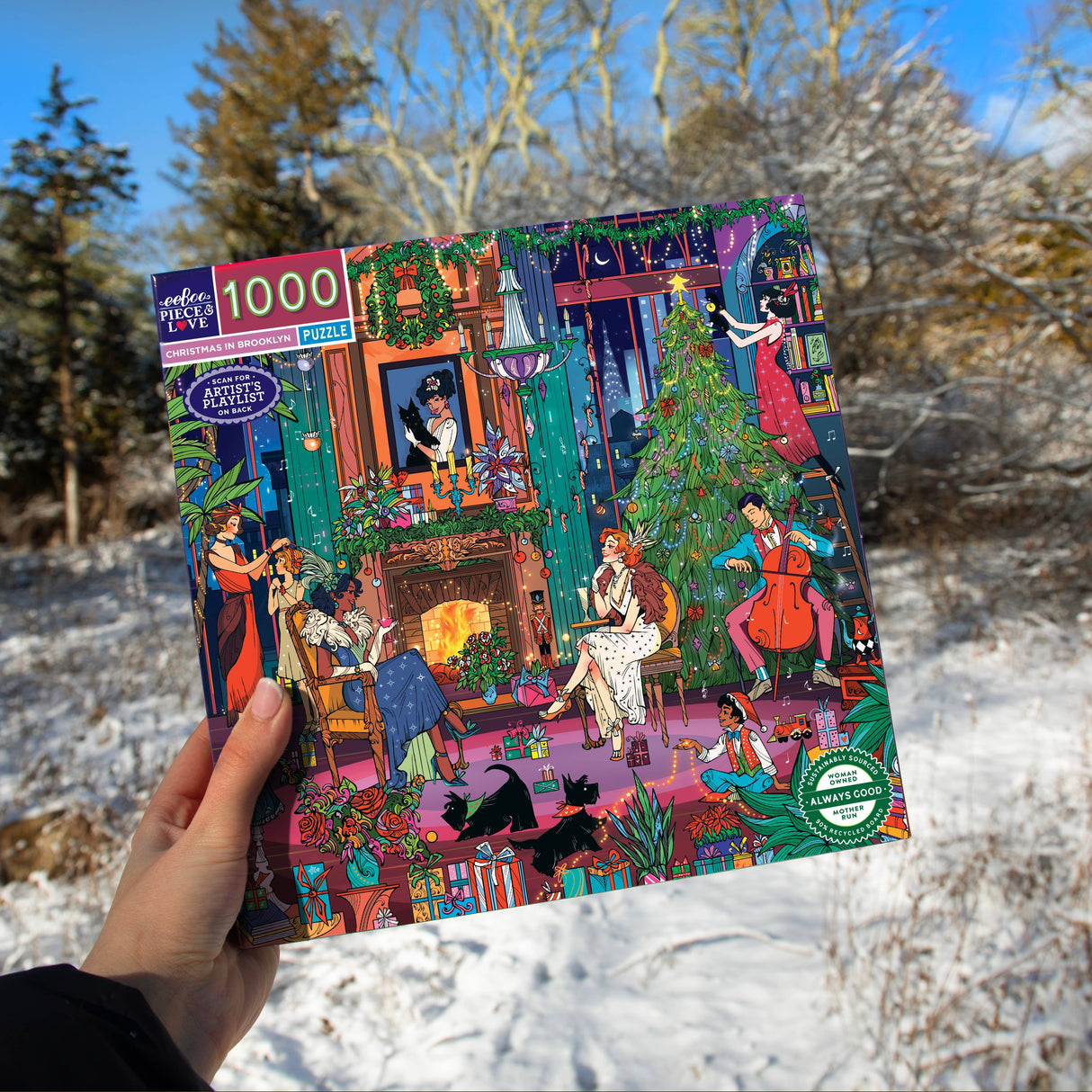 Christmas in Brooklyn 1000 Piece Jigsaw Puzzle | eeBoo