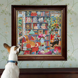 English Cottage Library 1000 Piece Jigsaw Puzzle | eeBoo - Jigsaw Puzzles - The Puzzle Center
