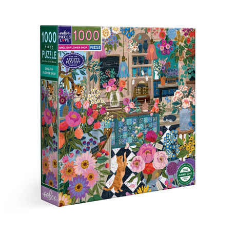 English Flower Shop 1000 Piece Jigsaw Puzzle | eeBoo - Jigsaw Puzzles - The Puzzle Center