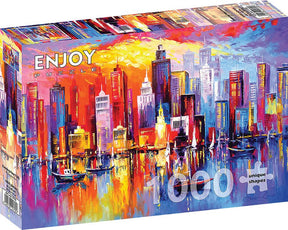 Evening New York 1000 Piece Puzzle by Enjoy Puzzles - Enjoy Puzzles - Jigsaw Puzzles - The Puzzle Center
