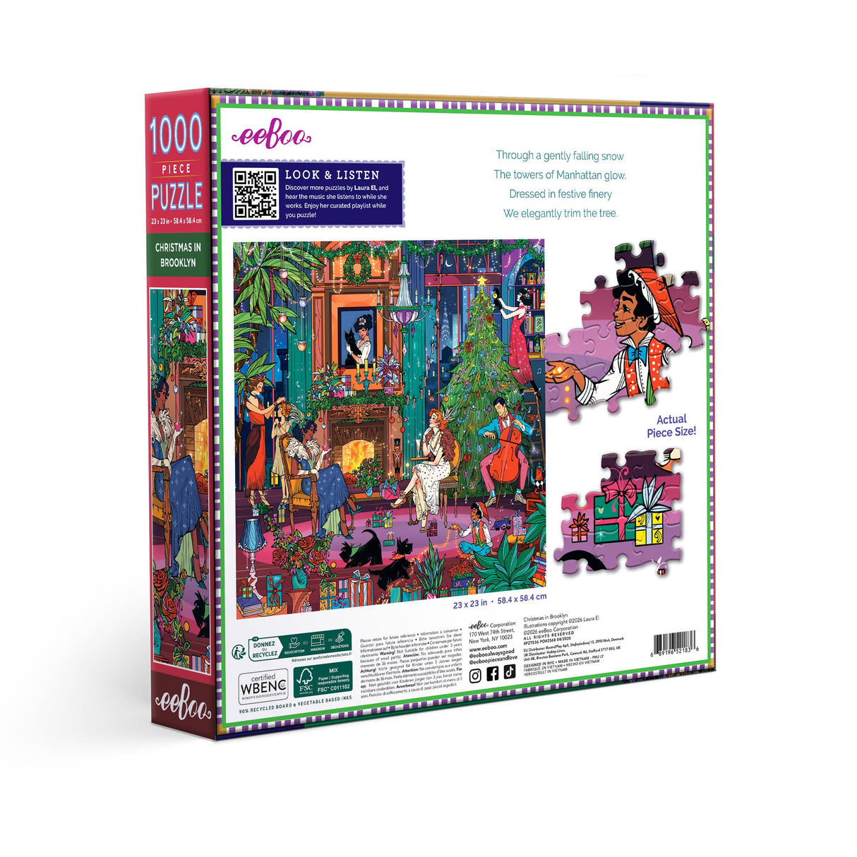 Christmas in Brooklyn 1000 Piece Jigsaw Puzzle | eeBoo
