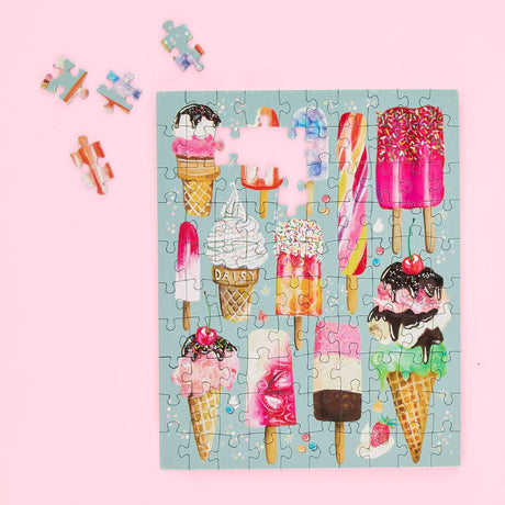 Ice Cream & Pops 100 Piece Puzzle Snax Mini Jigsaw Puzzle | WerkShoppe