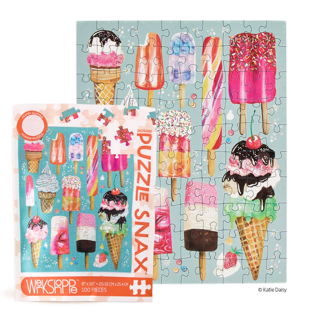 Ice Cream & Pops 100 Piece Puzzle Snax Mini Jigsaw Puzzle | WerkShoppe