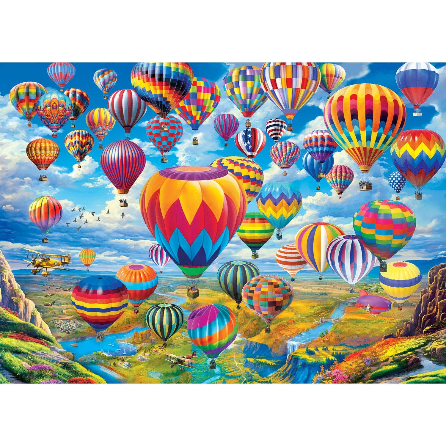 Hot Air Balloon Festival 1000-Piece Puzzle by Masterpieces – The