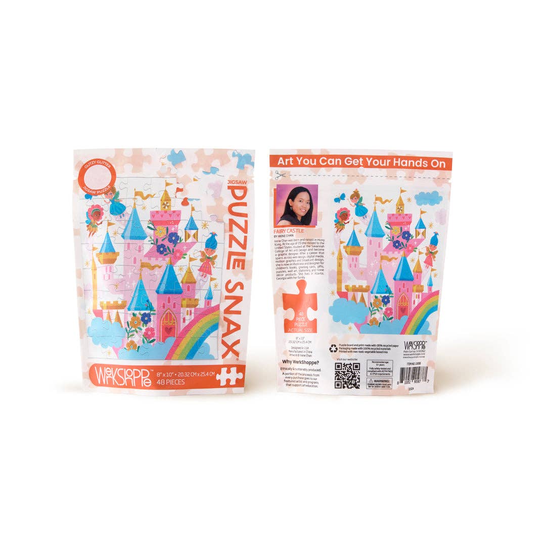 Fairy Castle 48 Piece Mini Jigsaw Puzzle | WerkShoppe - Mini Jigsaw Puzzles - The Puzzle Center
