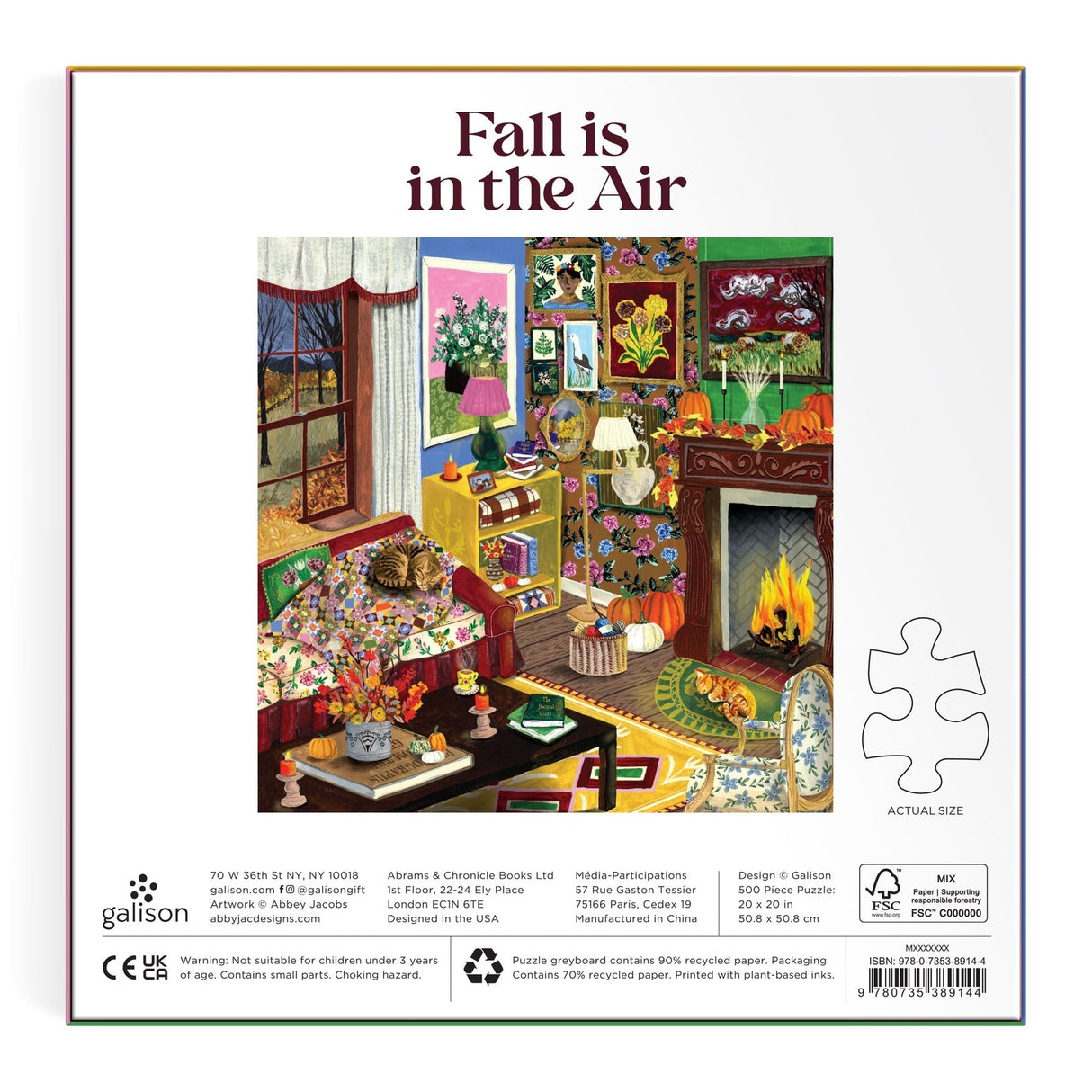 Fall is in the Air 500 Piece Puzzle | Galison - Jigsaw Puzzles - The Puzzle Center